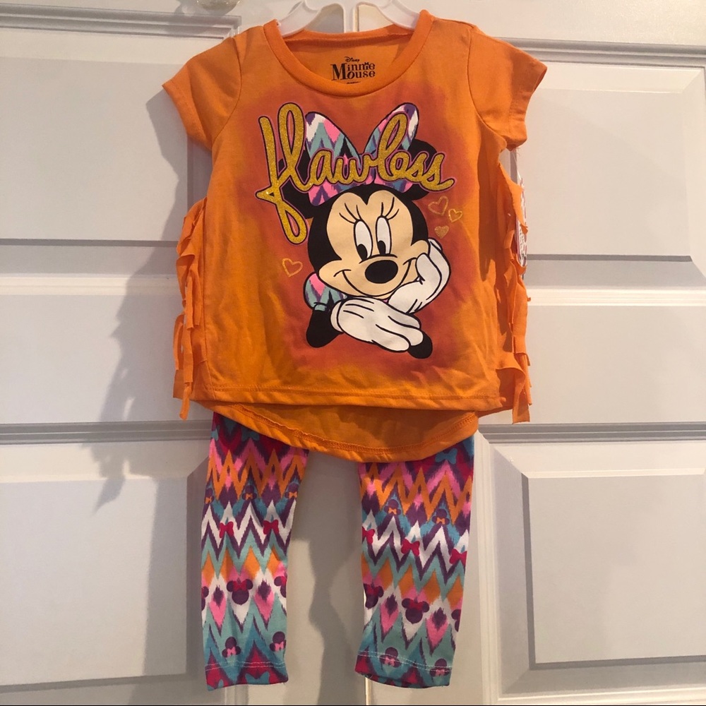 NWT Orange Mini Mouse Outfit with Fringe